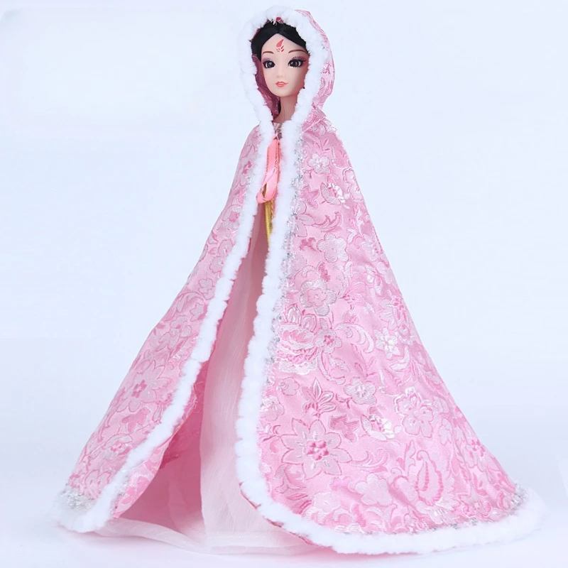 30cm Doll Clothes Chinese Ancient Costume Cape 1/6 BJD Doll Embroidered Clothing Doll Accessories (only Cape)