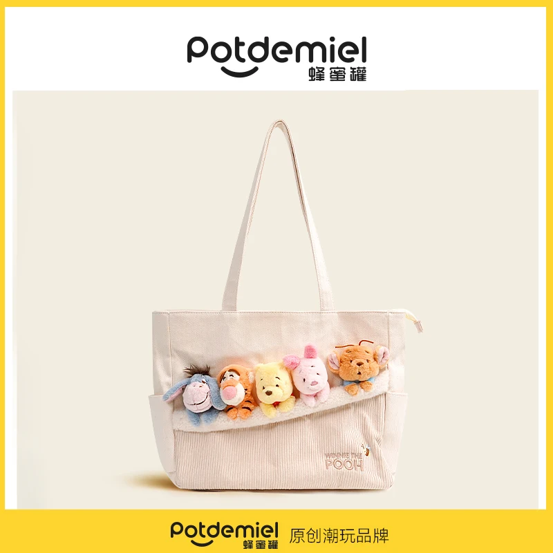 Oficjalna torba Disney Potdemiel Honey Pot, torba na ramię z motywem Leśnego Stołu, Kubuś Puchatek, urocza torba na laptopa, prezent, bestseller