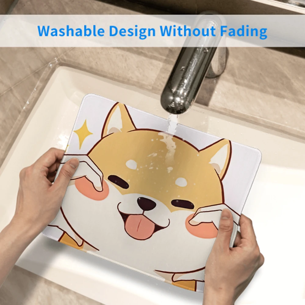 Jogo bonito do mouse almofada pequeno corgi shiba inu acessórios para computador deskmat mousepad gamer teclado esteiras anime mause almofadas kawaii laptops