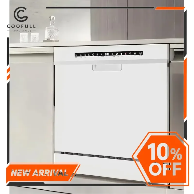 14 Sets PTC Hot Air Dryer Stainless Steel Dishwasher Automatic Built In Kitchen Appliance Household Cleaning Machine