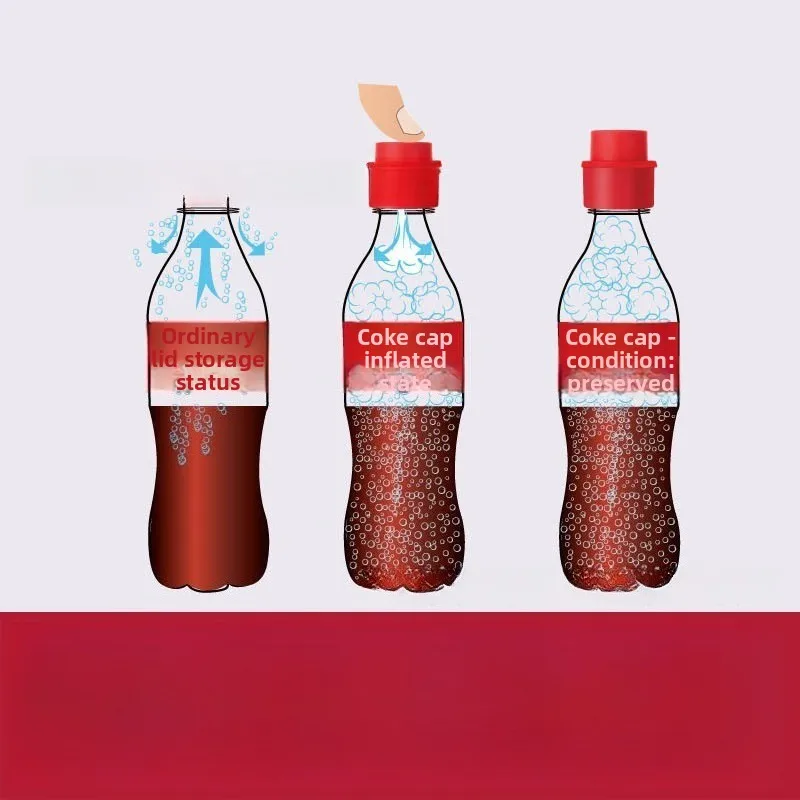 1Pcs Inflatable Press Soda Cap Plastic Seal for Carbonated Drinks Mixed Colors Safe Material Portable Seal Fresh