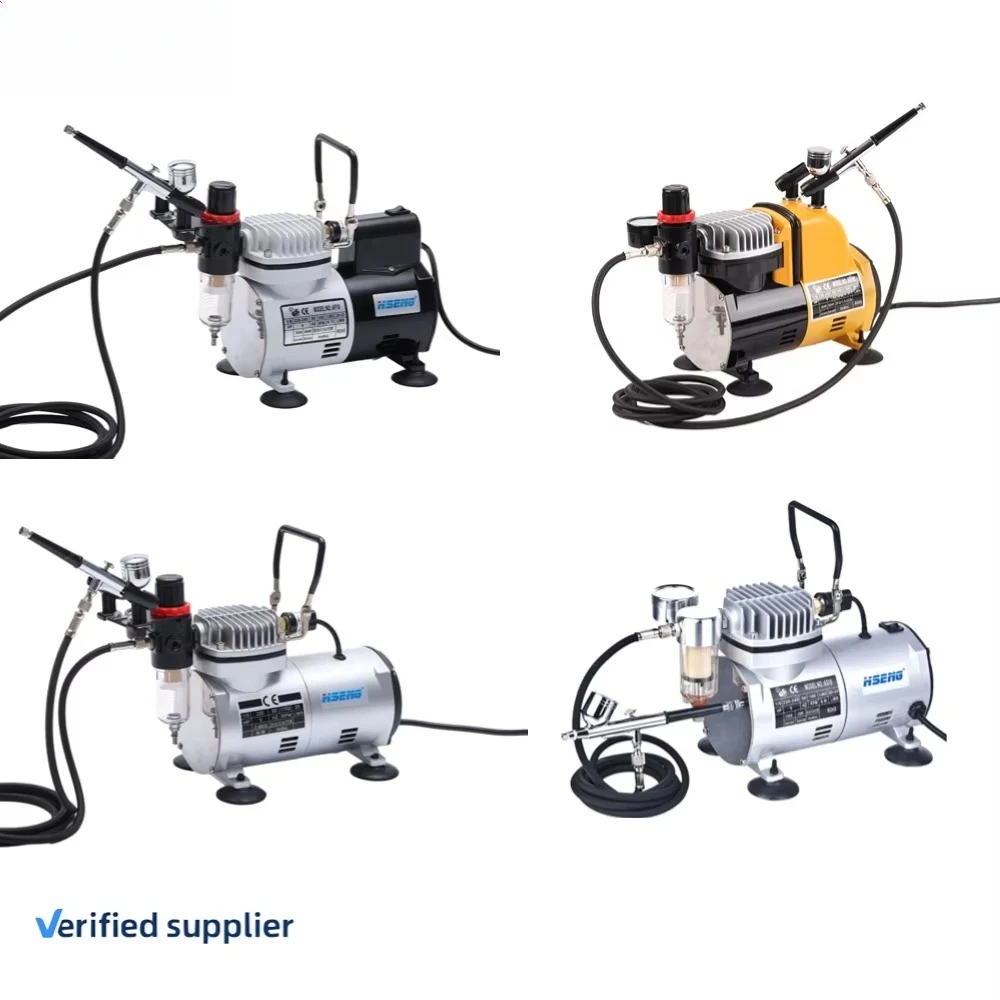 

AS18K-1 1/5 With Filter Airbrush Compressor Portable Oil Free Airbrush Compressor Multi-purpose Airbrush Compressor Set