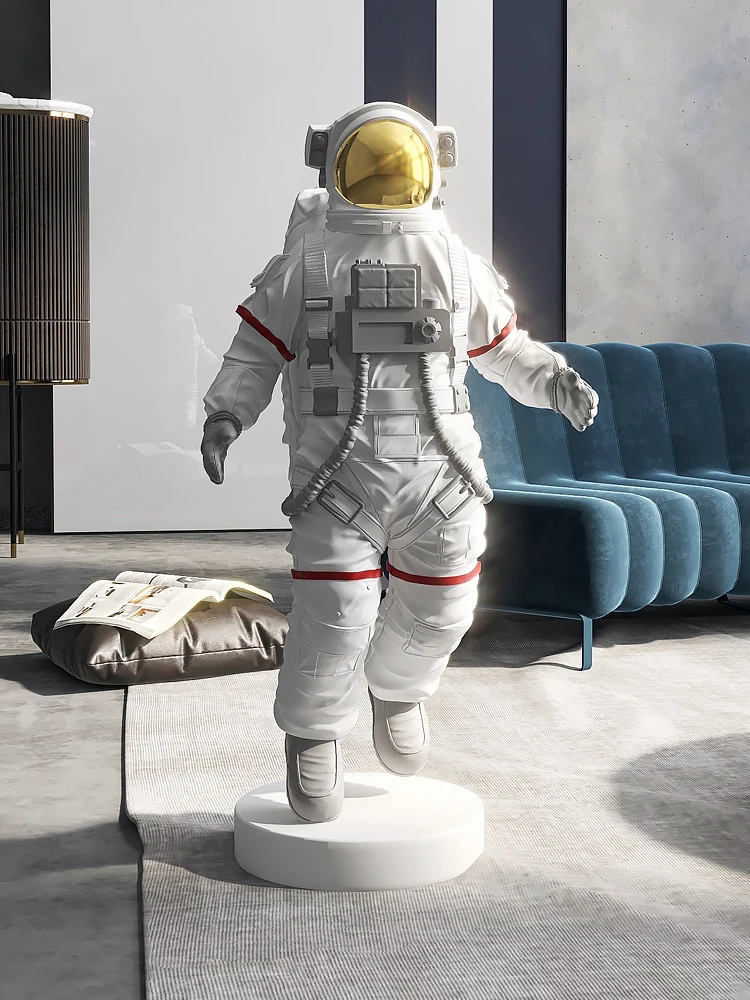 

Home Decor 100CM Large Astronaut Statue Floor Decoration TV Cabinet Decor Sculptures Ornaments Nordic Living Room Figure Statues