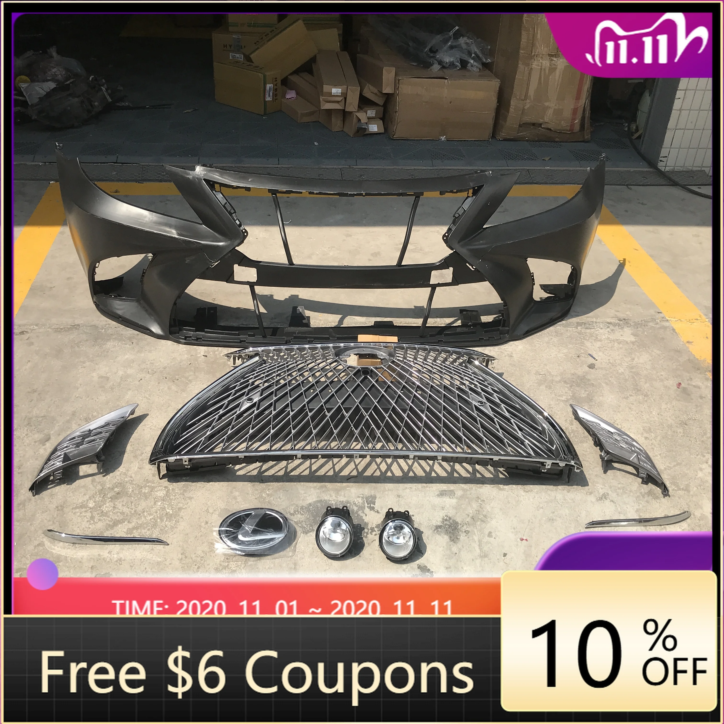 

High quality and reliableCar Front Bumper pp Material for lexus LS 2006 2009 2010 2011 2012 to New Face