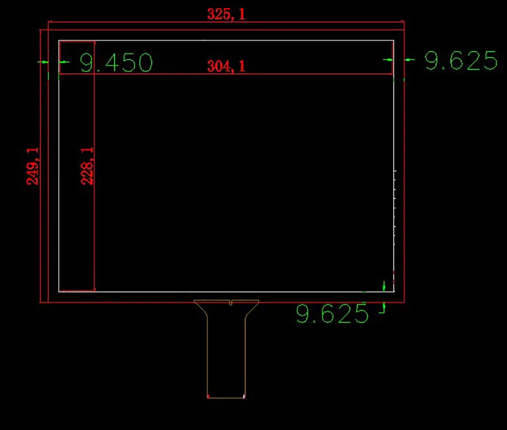 Imagem -02 - Sensor de Vidro do Tela Táctil para o Robô Industrial do Computador 15 Polegadas para o Lcd 4:3 325x249 mm