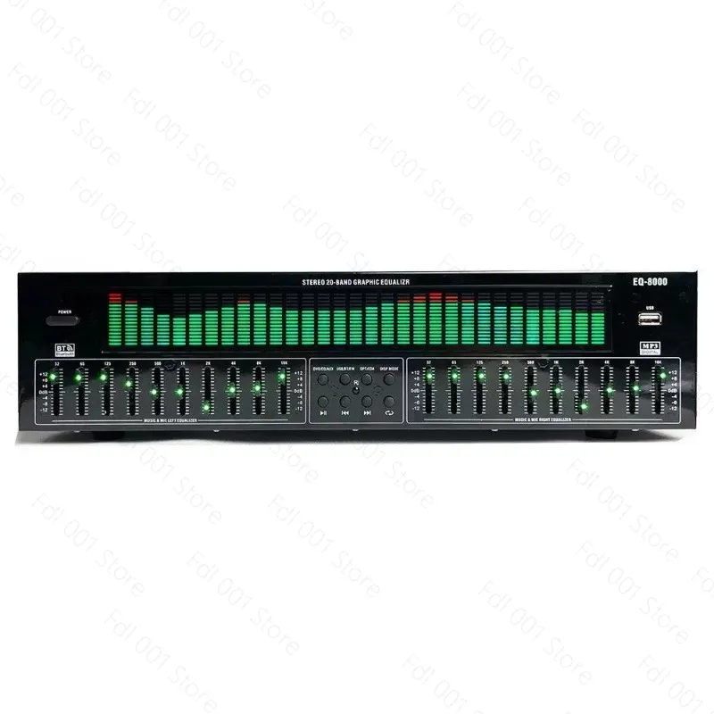 Professional Equalizer Bluetooth 5.4 Fiber Coaxial Digital Audio Decoding USB Flash Drive Fever Pre-Player