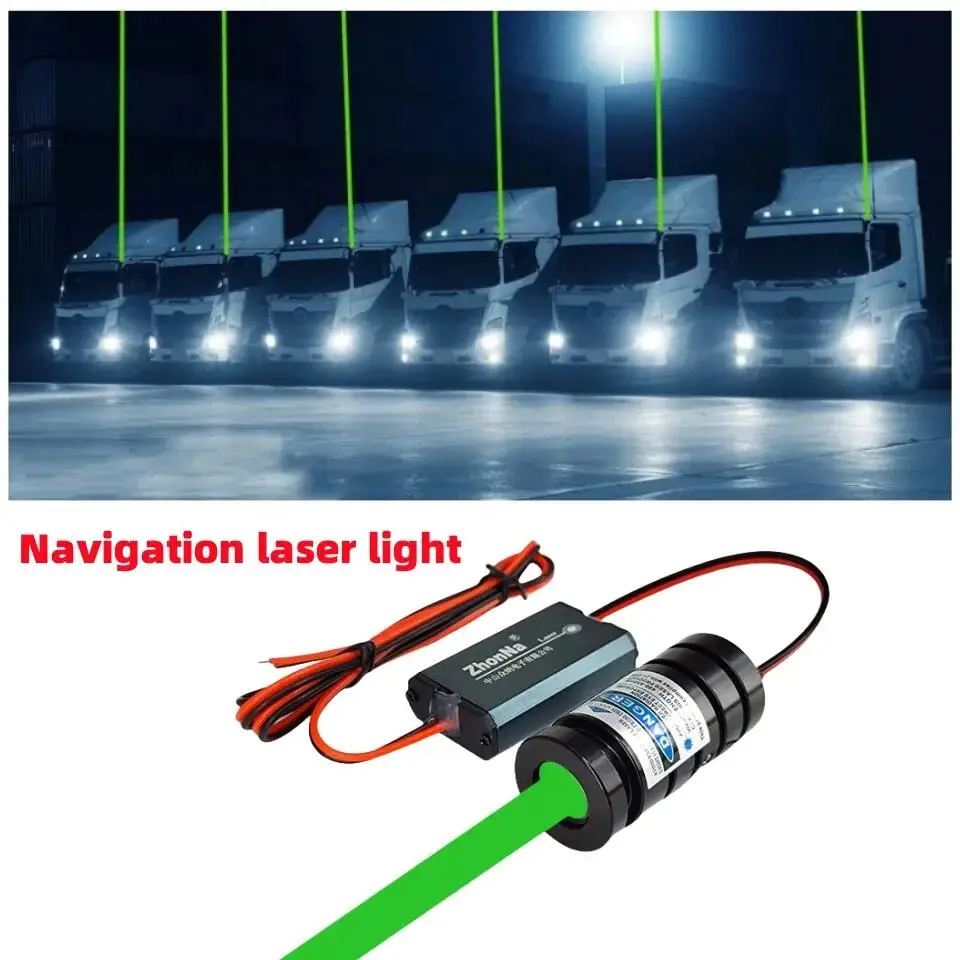 Laser warning light. Automotive accessories, night fleet self driving navigation lights, building indicator lights