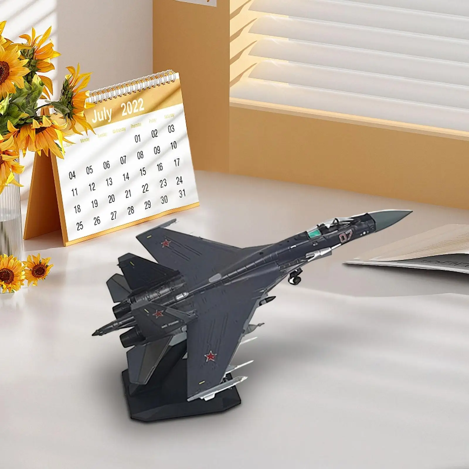 1/100 Airplane Model Aircraft Souvenir Desktop Decoration with Stand Fighter Jet