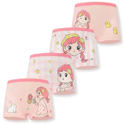 4Pcs/Lot Children's Underwear Beautiful Cartoon Character Girls Panties Soft Cotton Washable Baby Kids Boxer Briefs For Girls