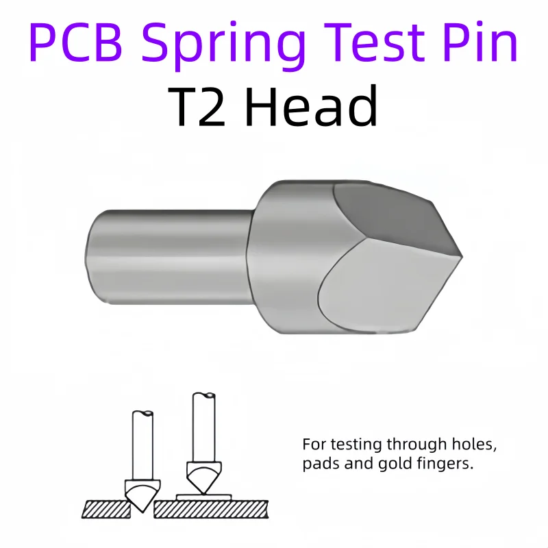 T2 3-edged chisel Head PCB Test Spring Test Pin Probe for Electronic Component Inspectio P50-T2 P75-T2 P100-T2 PL75-T2 P125-T2