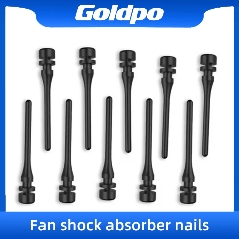 Goldpo Screw Pin Rivet Rubber Fan Noise Absorbtion Anti Vibration Mount Silicone Shock-absorbing Nails Black