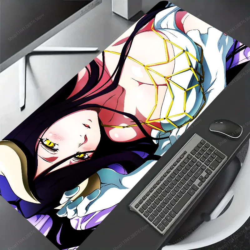 Albedo Anime Overlord Mousepad Large Gaming Mouse Pad LockEdge Thickened Computer Keyboard Table Desk Mat