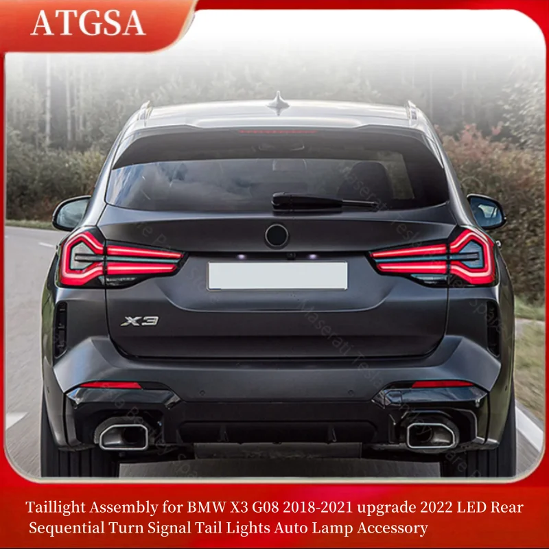 Аксессуары для автомобилей Задние фонари подходят для BMW X3 G08 2018-2021, обновление задних фонарей, новый стиль