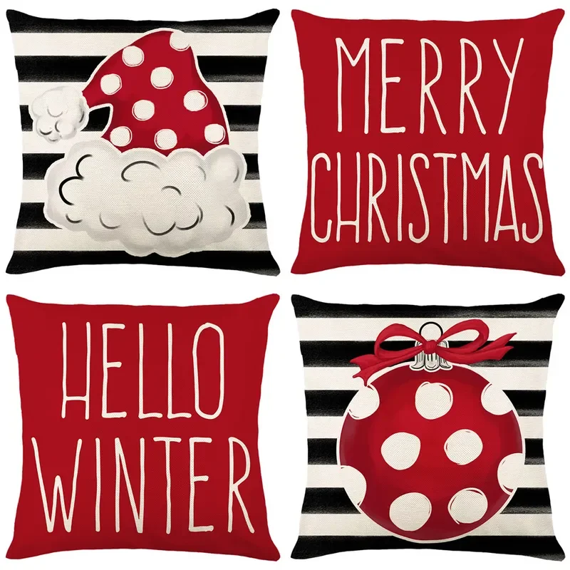 Cross-border Christmas sofa throw pillow Amazon home holiday pillowcase living room decoration cushion cover wholesale
