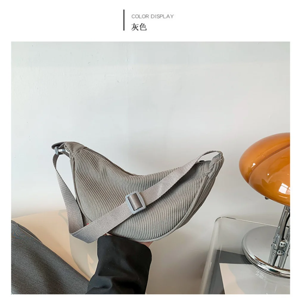 

Corduroy Dumpling Shoulder Bag Women's Lightweight Crossbody Sling Armpit Bag Minimalist Small Purse Casual Everyday Handbag