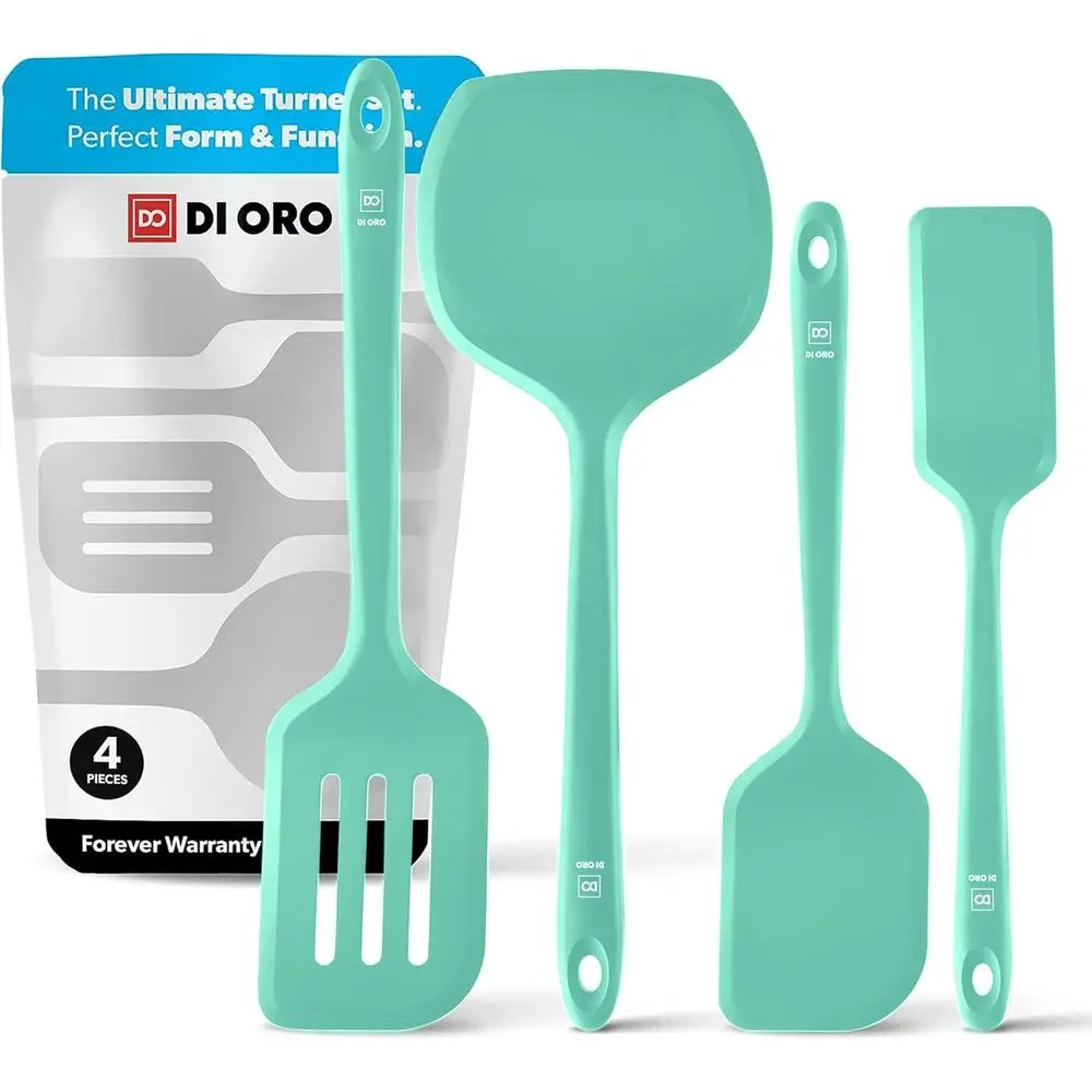 

Silicone Turner SpaSet - Kitchen Spas or Nonstick Cookware - Cooking Utensils or Flipping Eggs & Pancakes - 600° Heat-Resistant