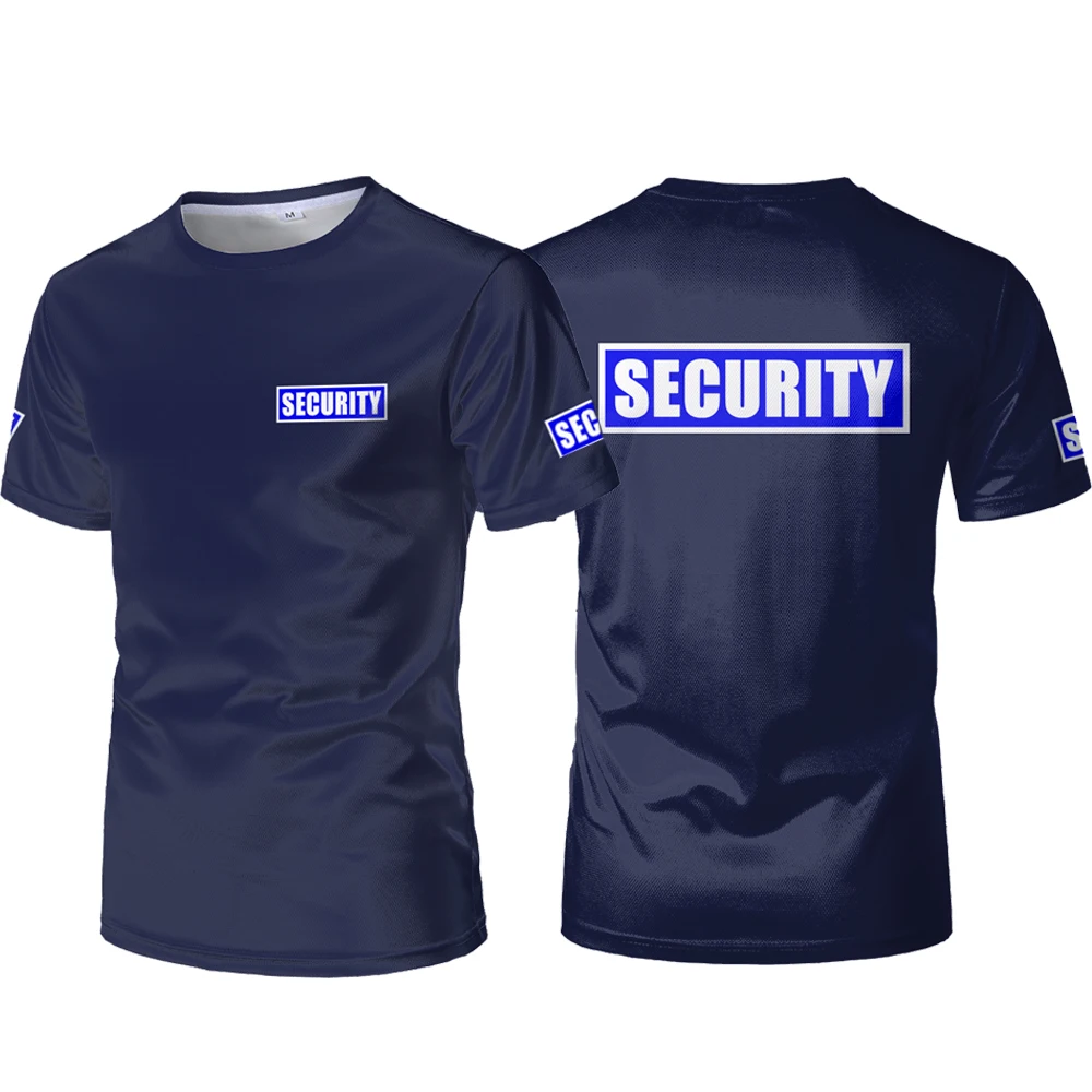 Security uniform men's T-shirt classic guard bodyguard professional work clothes light breathable large Harajuku shirt wholesale