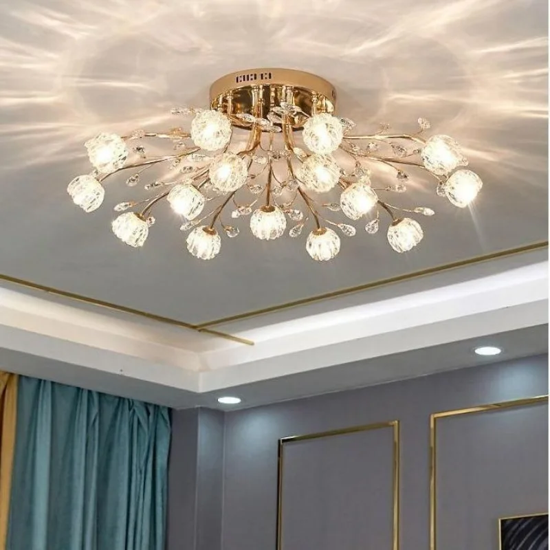 

2023 Modern Crystal Ceiling Light Luxury Living Room For Exhibition Hall Bedroom Ceiling Lamp Winfordo Lighting