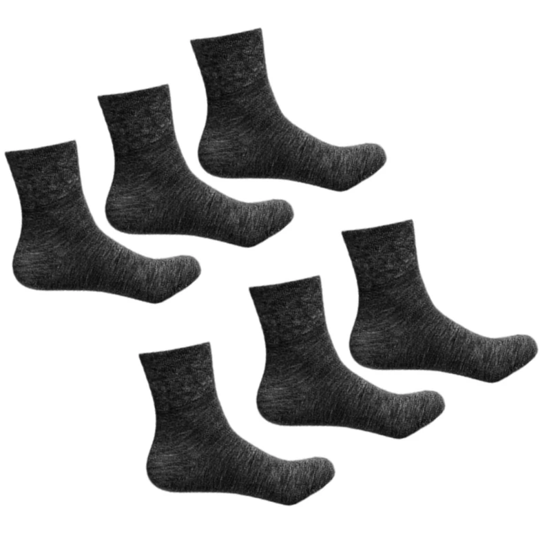 3 Pair Mens Women Wide Top Cotton Diabetic Socks Breathable Loose Ankle Socks