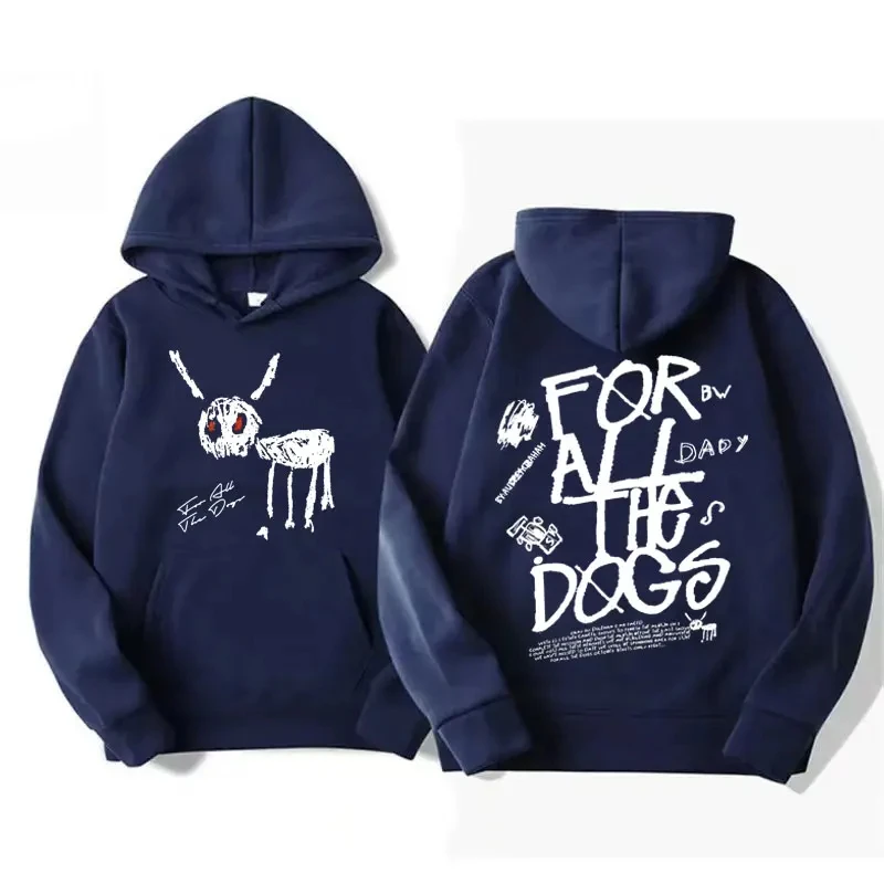 Heren Dames Mode Hip Hop Pullovers Sweatshirt Vintage Streetwear Hoodie Rapper Drake Nieuw Album voor alle honden Graphic Hoodies