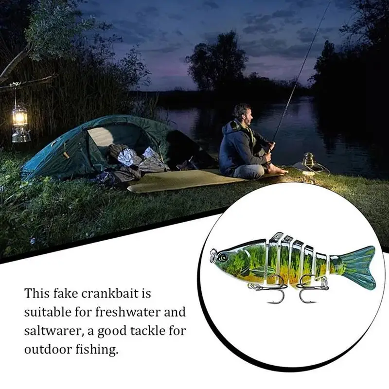 

Robotic Swimming Bait 4X Segmented Robotic Fishing Lures Kit Swim By Itself Slow Sinking Swim Bait For Bass For Freshwater Or