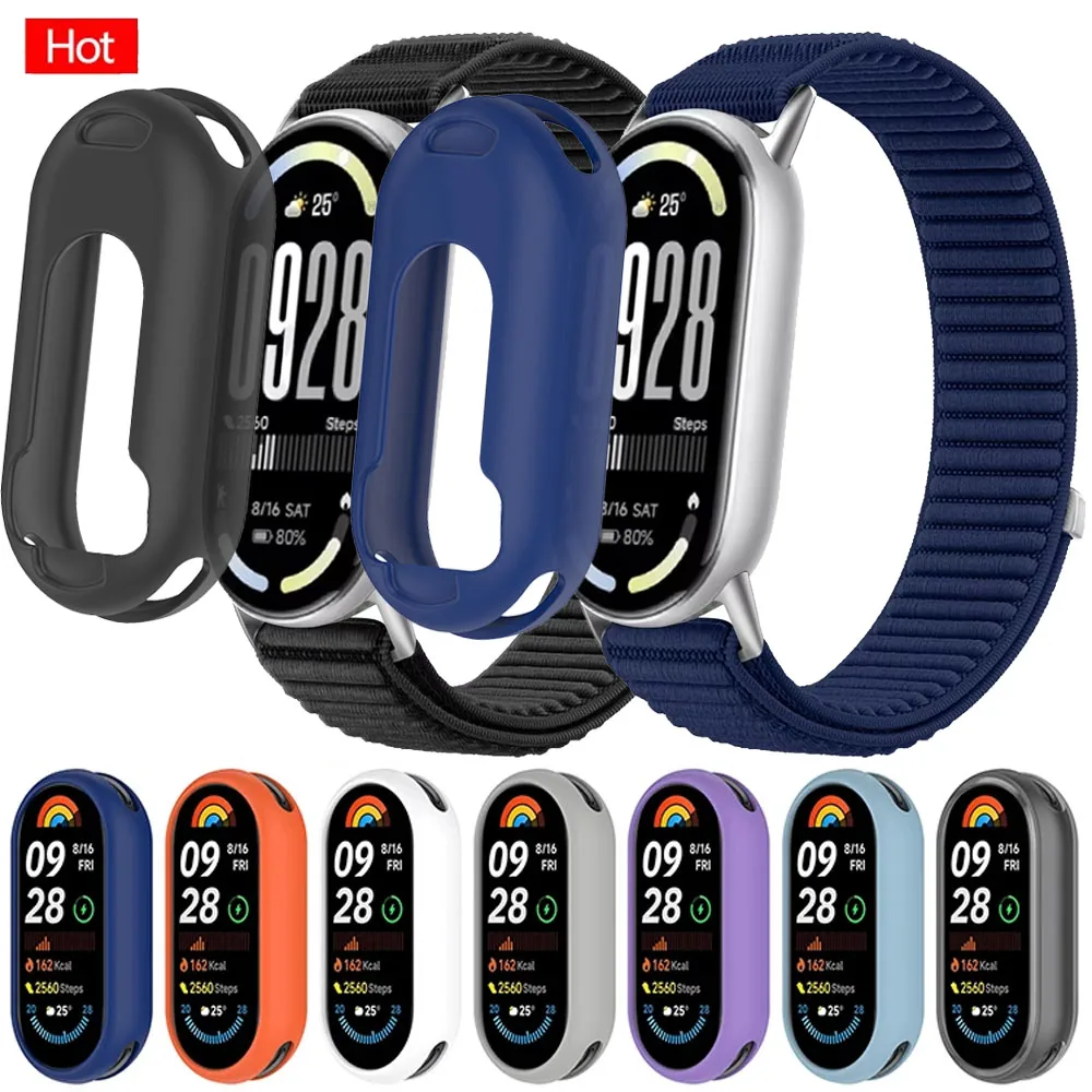 

Soft Silicone Case for Xiaomi Mi Band 10 9 8 Hollow Protective ShockProof Bumper Shell for Mi Band 10 9 8 Protective Shell Cover