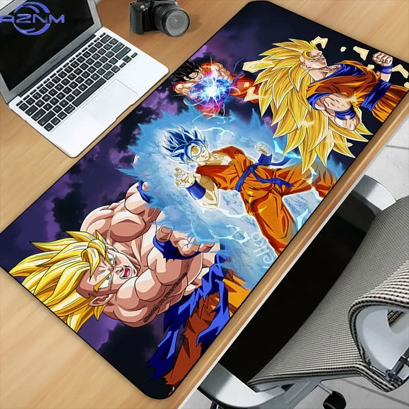 Colorful Anime Warrior Group Themed Large Mousepad, Rubber Non-slip Gaming Desk Mat, Waterproof Keyboard Table Protector for Hom