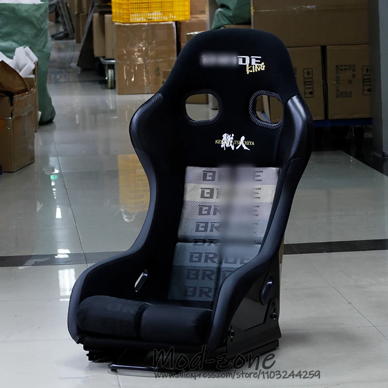 ZETA IV BRD KING JDM Light Weight Carbon Fiber Fiberglass Shell Gradation Cushion Car Tuning Fixed Bucket Racing Seat