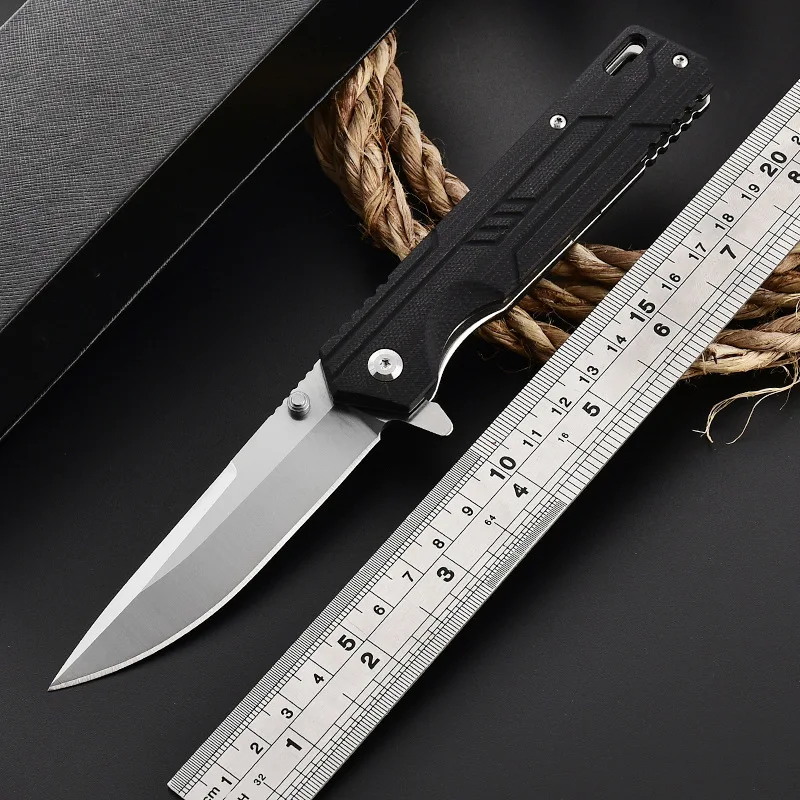 

D2 Steel Survival Outdoors Camping Folding Knife for Men Self Defense High Hardness Military Tactical Pocket Knives for Hunting