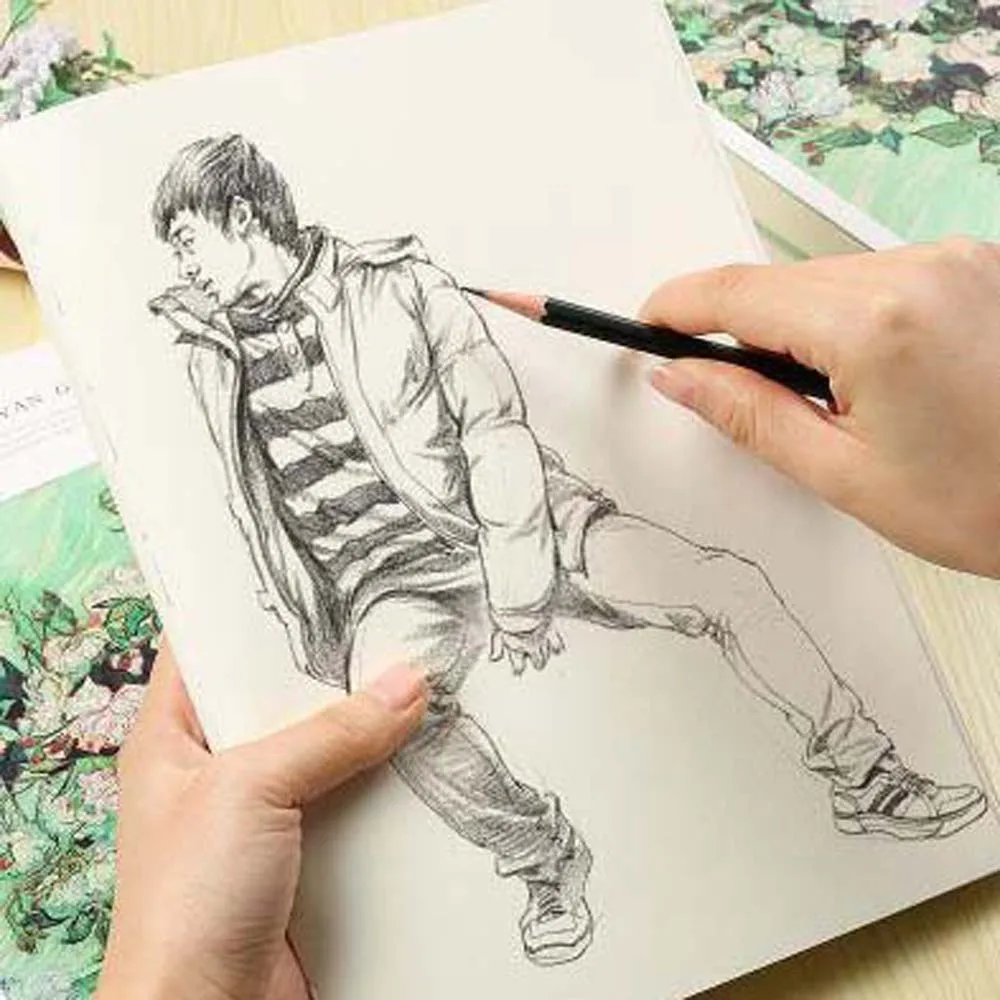 لوازم فنية احترافية باللون البيج، رسم رسم يدوي، رسم ورقي، دفتر رسم جرافيتي