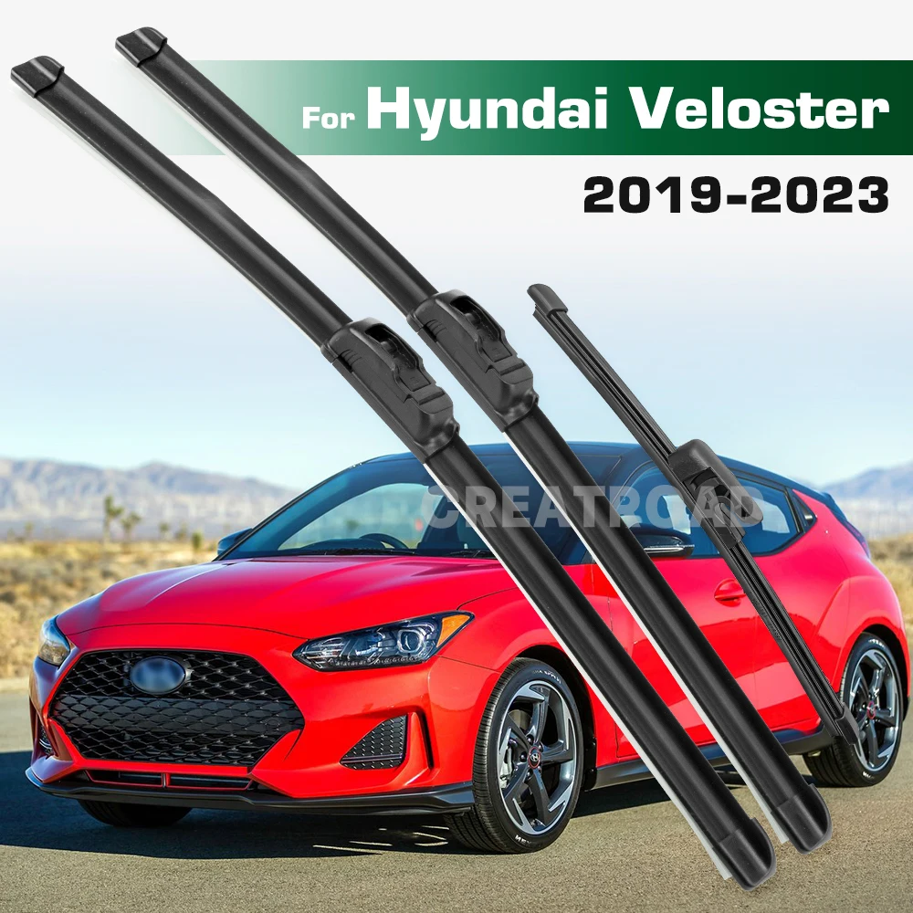 

Набор стеклоочистителей GREATROAD для Hyundai Veloster JS 2019-2023, передние и задние щетки стеклоочистителя, щетки для лобового стекла
