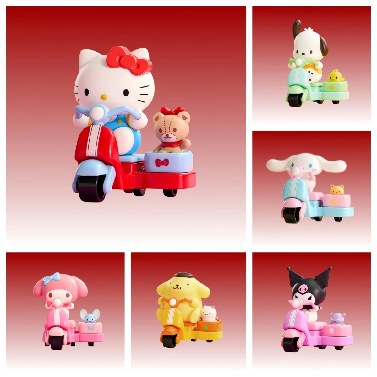 

Sanrio Ride Mini Motorcycle Series Blind Box Toys Kawaii Hello Kitty Melody Kuromi Cinnamoroll Model Ornaments Trendy Gift