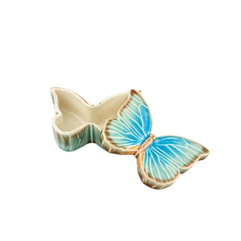 Art ceramic fruit plate tableware butterfly Portuguese butterfly box