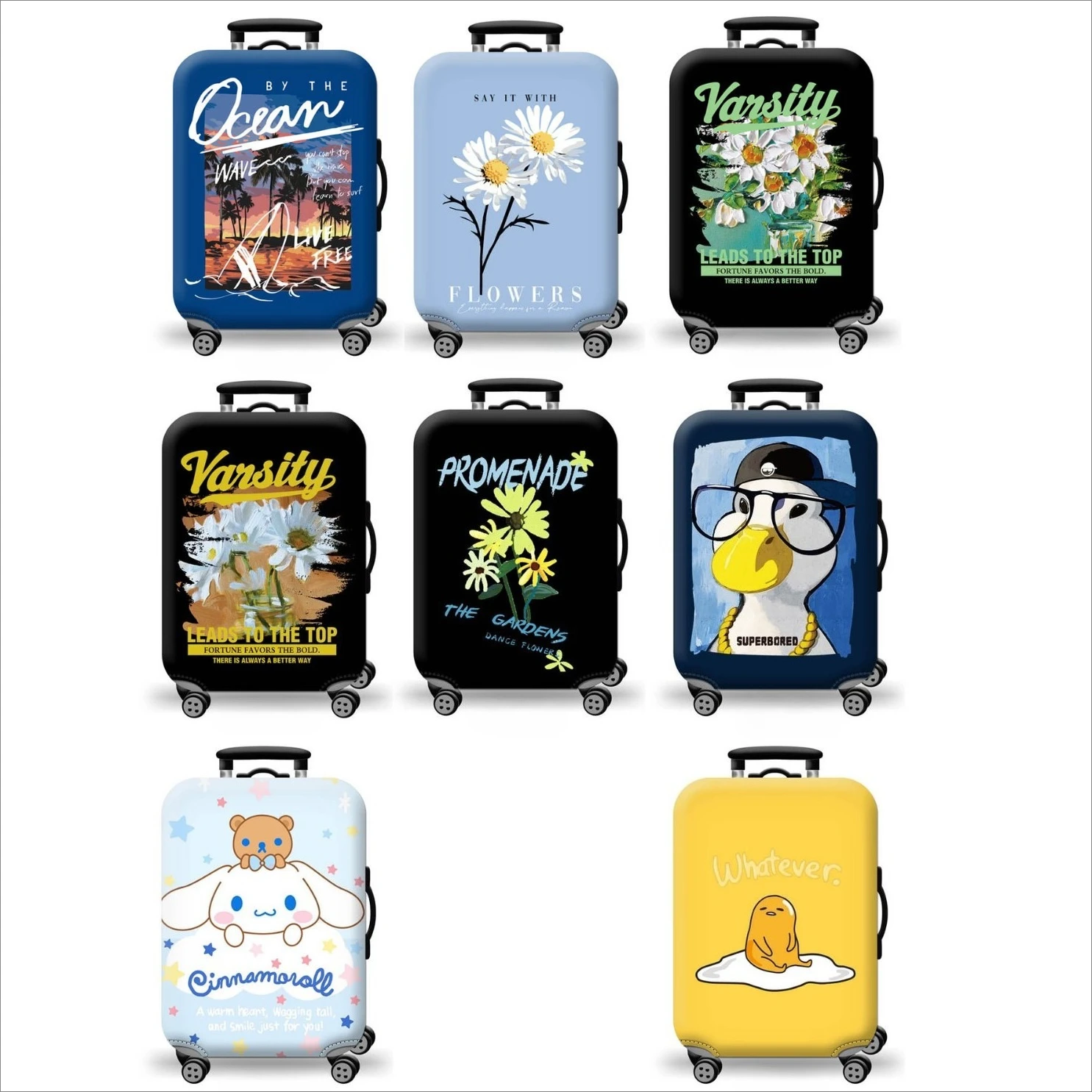 

Printed Box Cover Thickened Suitcase Protective Cover Suitcase Dust Cover Tie Rod Leather Case Elastic Cover Box Cover Elastic