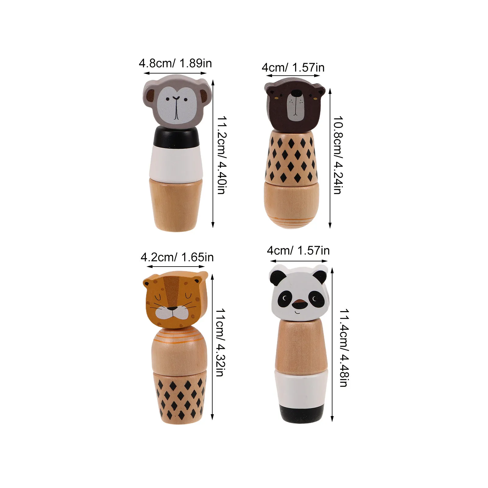 4 個の子供用教育動物ビルディングネジマッチングゲーム幼児向けモンテッソーリ就学前学習感覚遊びファイン