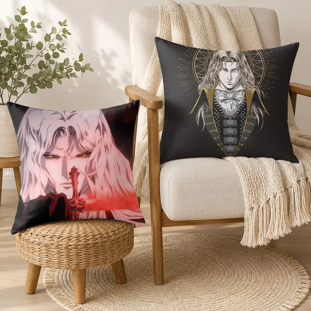 Anime C-Castlevania Cushion Cover Square Decorative Throw Pillow 40x40cm For Sofa Bedroom Living Room Home Decor