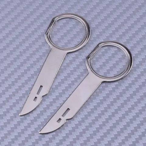 2PCs 라디오 스테레오 분해 제거 도구 키 메르세데스 벤츠 W220 W215 주행 거리계 클러스터 S500 CL500 CL55에 적합