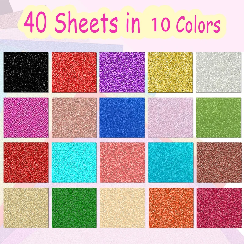 DIY Handmade Color Sponge Paper Color Random Glitter Bright Paper Childrens Handmade Foam Paper 10pcs With Adhesive Backing