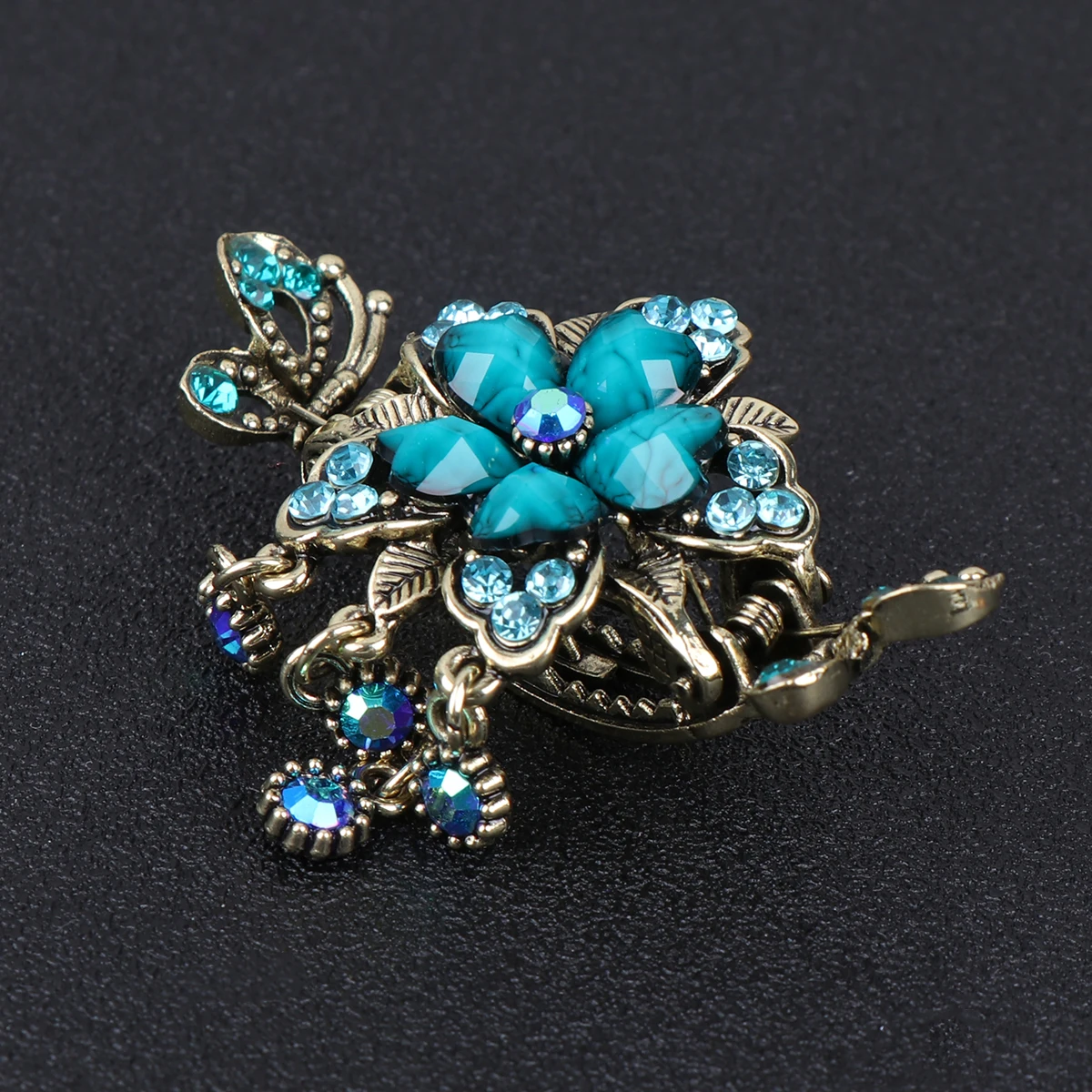 

Rhinestone Claw Ponytail Holders Catch Clip Lasting Vintage Hairpins Gift for Girls Women Jaw Clips Party