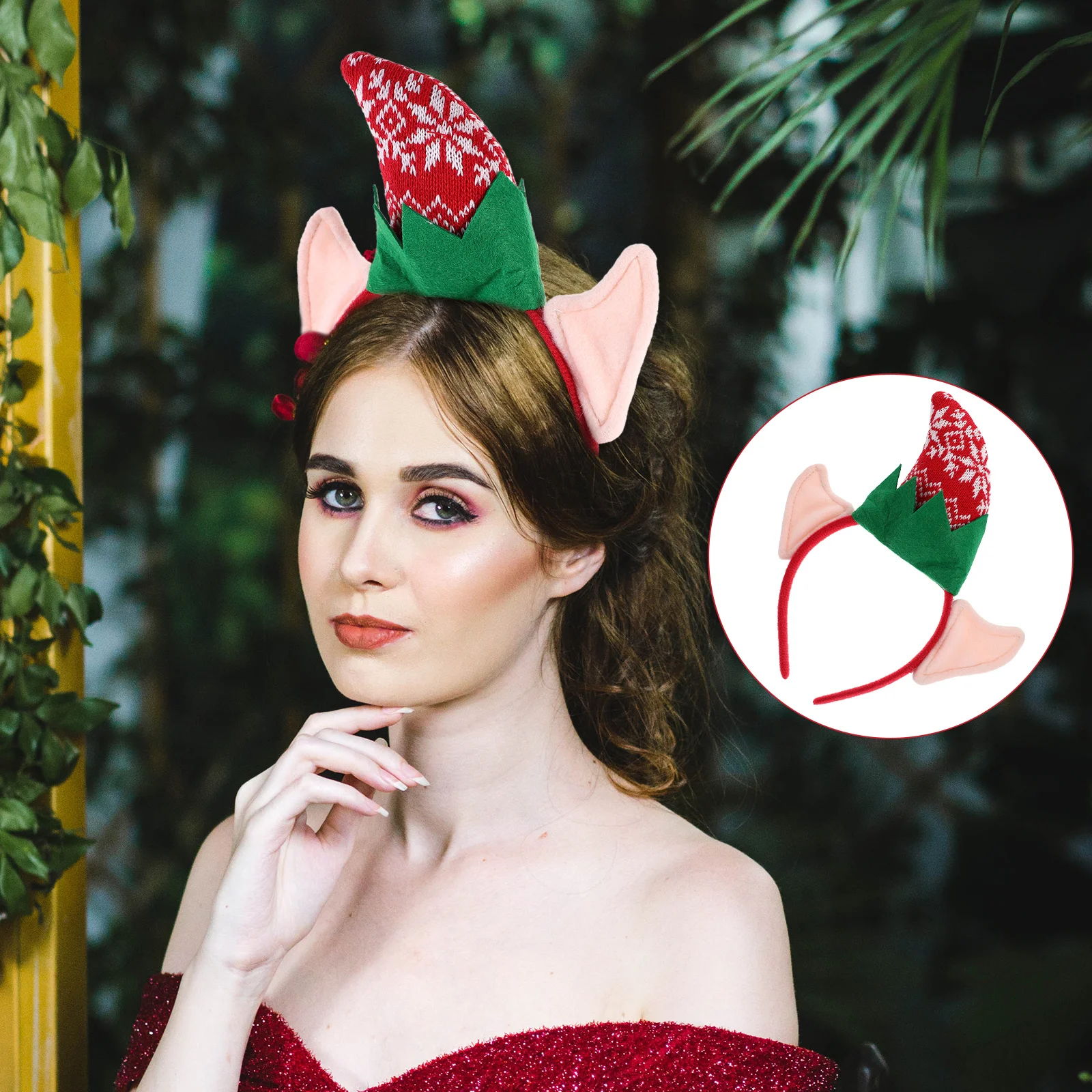

Christmas Antler Headband Xmas Reindeer Headpiece Holiday Party Cosplay Accessory Lightweight Skin-Friendly Hair Hoop
