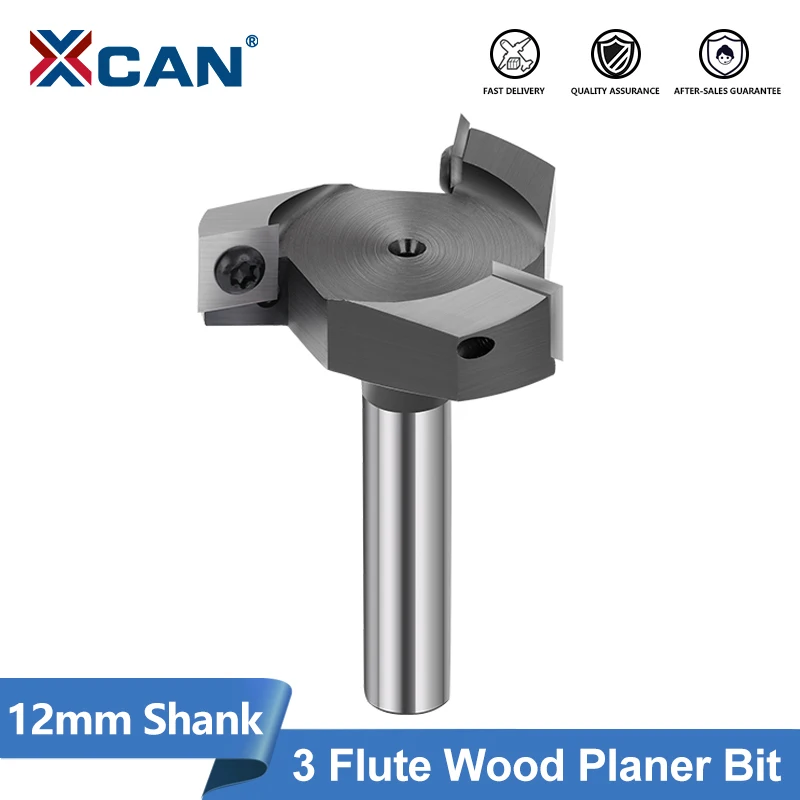 

Фреза для обработки поверхности XCAN, 12 мм, с хвостовиком, 3-зубая, для ЧПУ, вставная, твердосплавная, для деревообработки