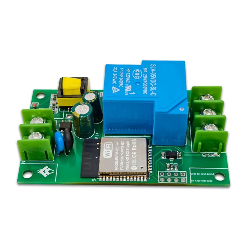 A73E-ESP32 1-Kanaals 30A Relaismodule Development Board AC220V Voeding WIFI Bluetooth Controle Functionaliteit