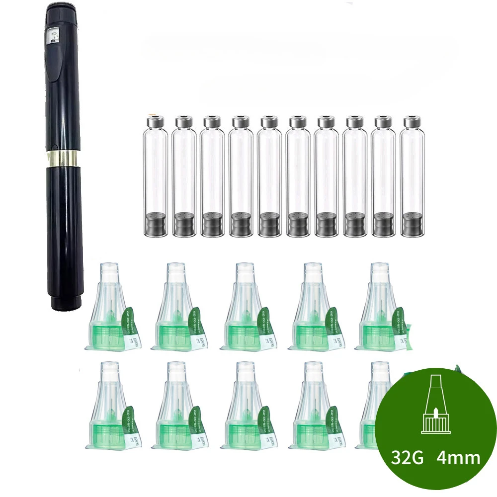 1 set Magische Pen met 3 ml Lege Cassette Cartridge Steriele Individuele Verpakt Tattoo Insuline Injectie Pen Kit Voor Lilly Insuline