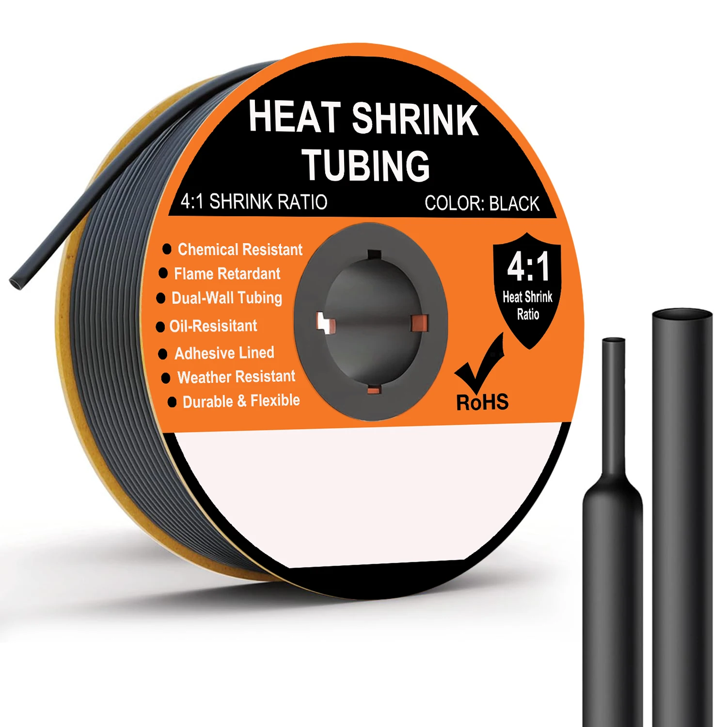 Φ4mm - Φ32mm Heat Shrink Tubing 4:1 Ratio Dual Wall Adhesive Lined Shrinkable Wire Wrap Tube Waterproof Industrial Marine A Roll