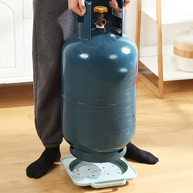 Practical Gift for Grill Masters: All-Terrain Propane Tank Cart - Heavy-Duty Wheels for Grass & Gravel, Makes Refills Effortless