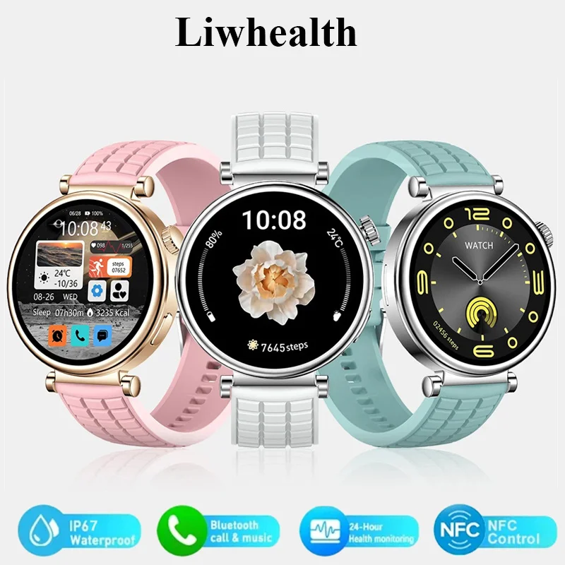 

Смарт-часы AMOLED 2025 года, женские часы Always Display HD, трекер здоровья, голосовые вызовы, умные часы для Apple Huawei Xiaomi VS Watch 7