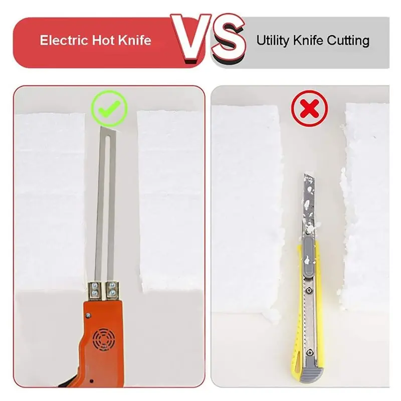 ABYP Heat Cutting Electric Hot Knife 200W 20CM Glue For Foam Cutter Handheld For PVC Rope Nylon Sponge For Foam