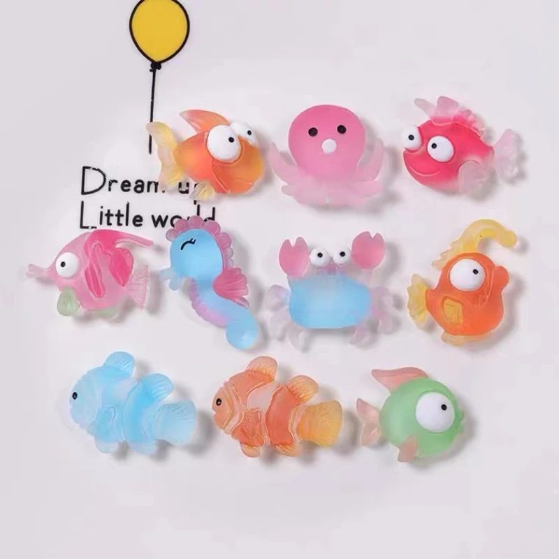 Series Marine Tropical Fish Crab Clown Fish Resin Refrigerator Magnets Home Decoration