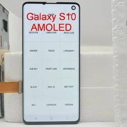 6,1-дюймовый ЖК-дисплей AMOLED для Samsung S10 G973, ЖК-дисплей для Samsung S10 G973F, дигитайзер сенсорного экрана в сборе, запасные части