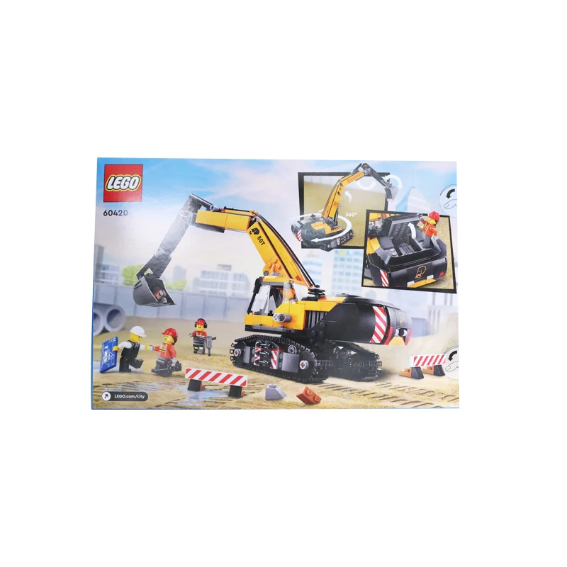 LEGO City Series 60420 Yellow Excavator Assembly Block Toys